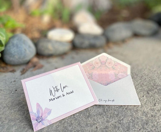 Pink floral - Lining Envelopes