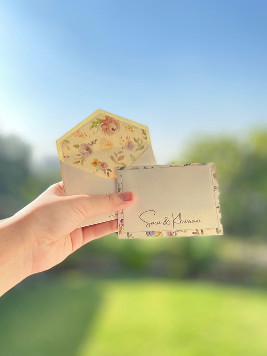 Pastel floral - Lining Envelopes