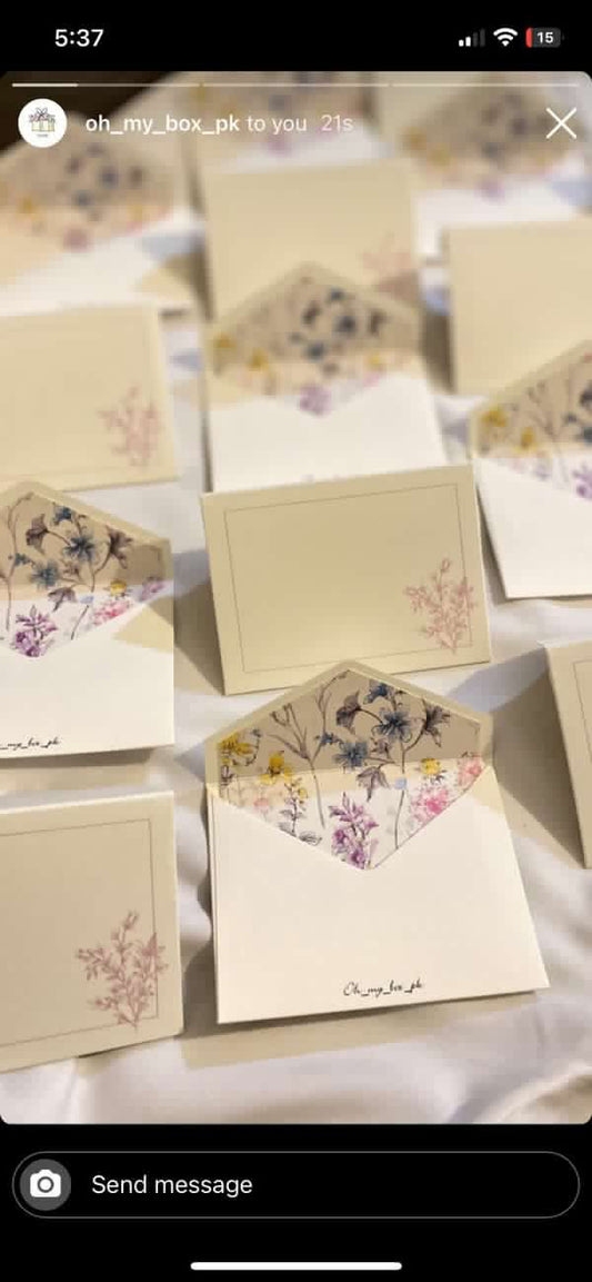 Floral - Lining Envelopes